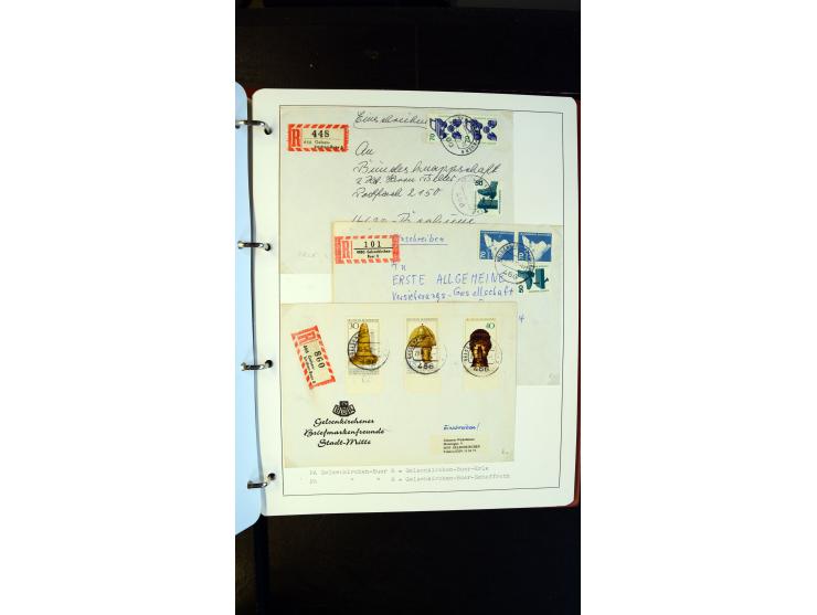 GELSENKIRCHEN: 1860/2000 (ca.), Sammlung ab Preußen in vier Alben, dabei interessante Frankaturen und Stempel, R-Briefe, Luft