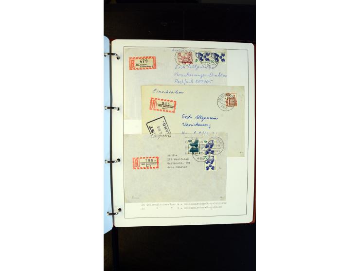 GELSENKIRCHEN: 1860/2000 (ca.), Sammlung ab Preußen in vier Alben, dabei interessante Frankaturen und Stempel, R-Briefe, Luft