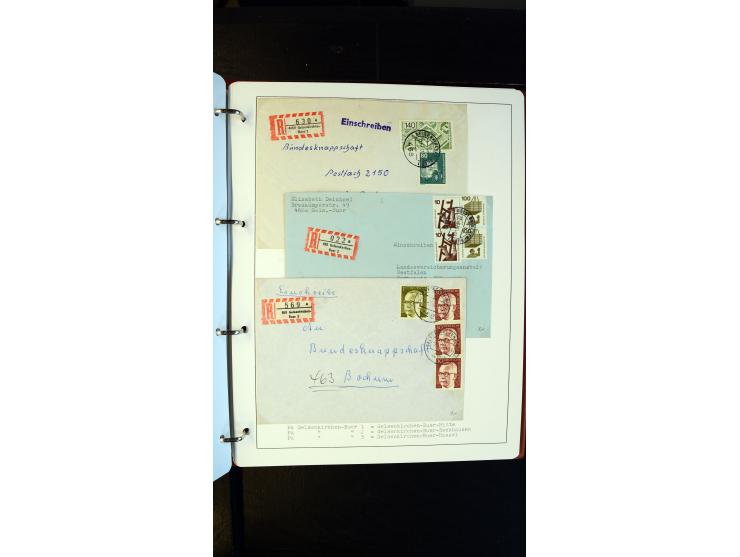 GELSENKIRCHEN: 1860/2000 (ca.), Sammlung ab Preußen in vier Alben, dabei interessante Frankaturen und Stempel, R-Briefe, Luft