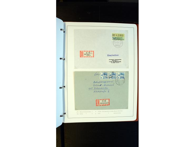 GELSENKIRCHEN: 1860/2000 (ca.), Sammlung ab Preußen in vier Alben, dabei interessante Frankaturen und Stempel, R-Briefe, Luft