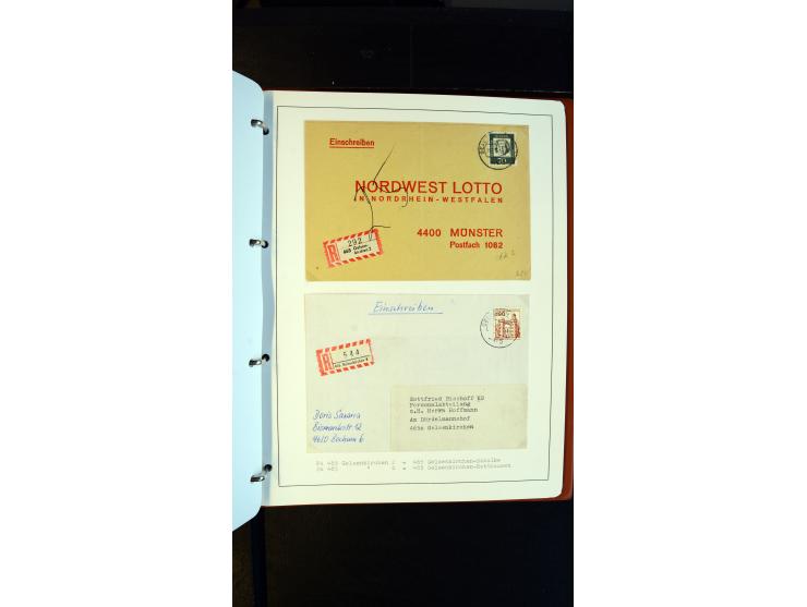 GELSENKIRCHEN: 1860/2000 (ca.), Sammlung ab Preußen in vier Alben, dabei interessante Frankaturen und Stempel, R-Briefe, Luft