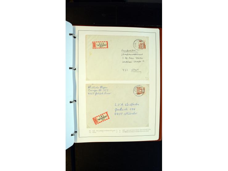 GELSENKIRCHEN: 1860/2000 (ca.), Sammlung ab Preußen in vier Alben, dabei interessante Frankaturen und Stempel, R-Briefe, Luft