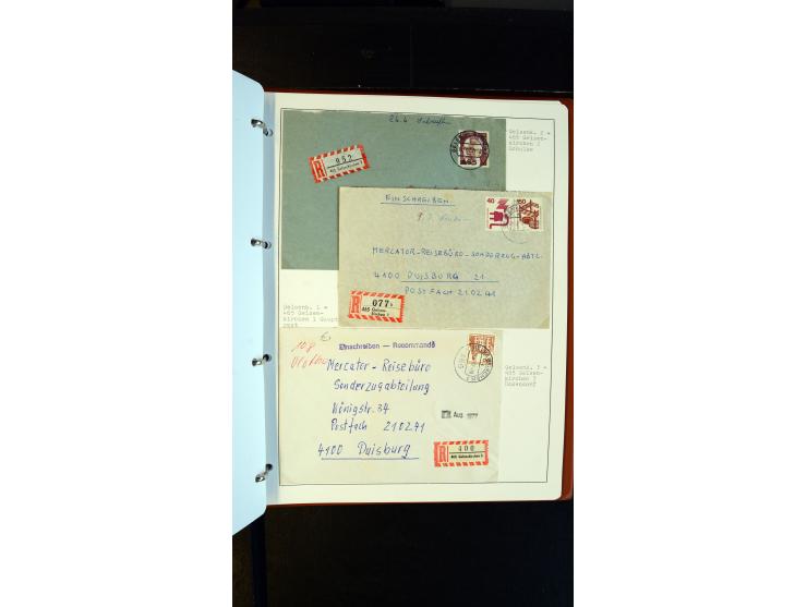 GELSENKIRCHEN: 1860/2000 (ca.), Sammlung ab Preußen in vier Alben, dabei interessante Frankaturen und Stempel, R-Briefe, Luft