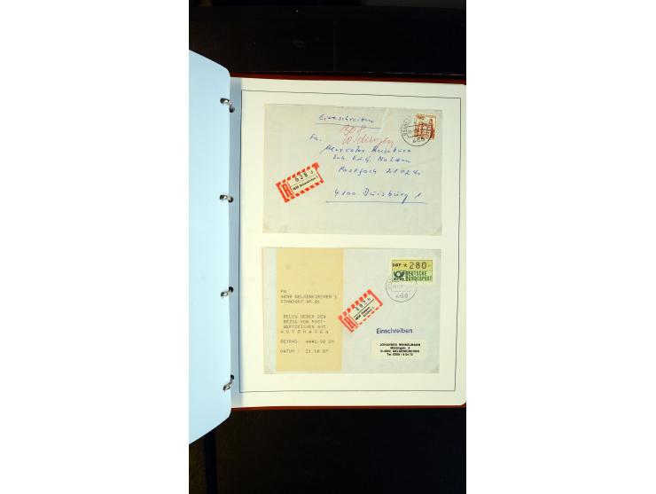 GELSENKIRCHEN: 1860/2000 (ca.), Sammlung ab Preußen in vier Alben, dabei interessante Frankaturen und Stempel, R-Briefe, Luft