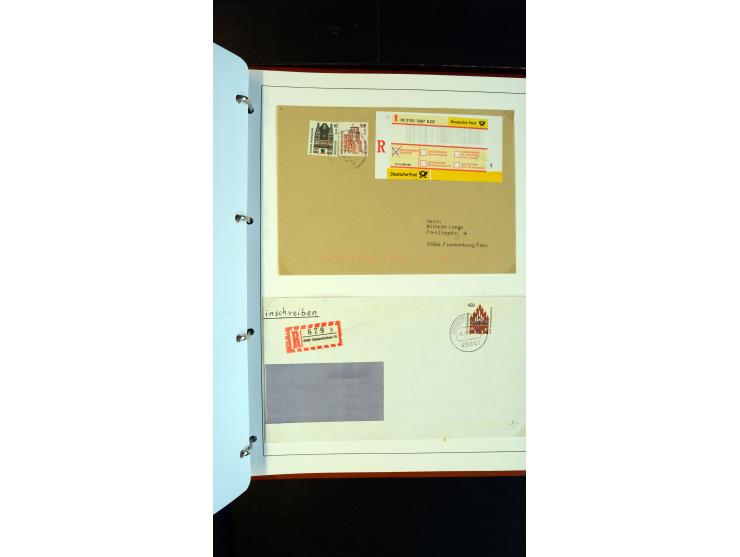 GELSENKIRCHEN: 1860/2000 (ca.), Sammlung ab Preußen in vier Alben, dabei interessante Frankaturen und Stempel, R-Briefe, Luft