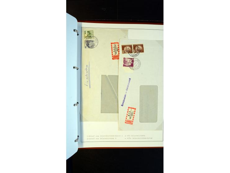 GELSENKIRCHEN: 1860/2000 (ca.), Sammlung ab Preußen in vier Alben, dabei interessante Frankaturen und Stempel, R-Briefe, Luft