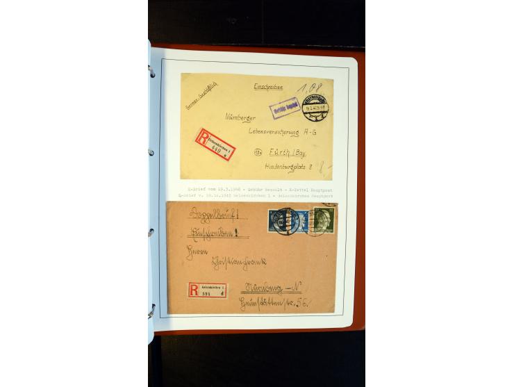 GELSENKIRCHEN: 1860/2000 (ca.), Sammlung ab Preußen in vier Alben, dabei interessante Frankaturen und Stempel, R-Briefe, Luft