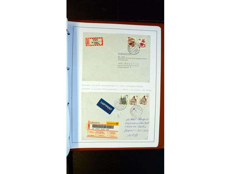 GELSENKIRCHEN: 1860/2000 (ca.), Sammlung ab Preußen in vier Alben, dabei interessante Frankaturen und Stempel, R-Briefe, Luft