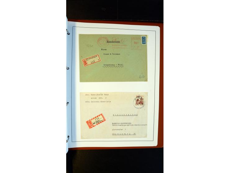 GELSENKIRCHEN: 1860/2000 (ca.), Sammlung ab Preußen in vier Alben, dabei interessante Frankaturen und Stempel, R-Briefe, Luft