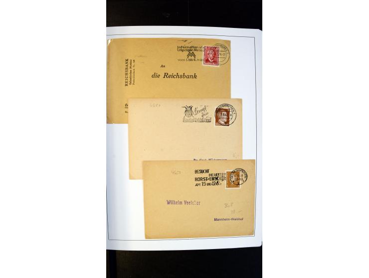 GELSENKIRCHEN: 1860/2000 (ca.), Sammlung ab Preußen in vier Alben, dabei interessante Frankaturen und Stempel, R-Briefe, Luft