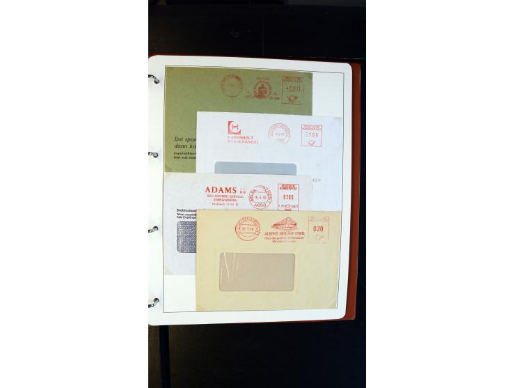 GELSENKIRCHEN: 1860/2000 (ca.), Sammlung ab Preußen in vier Alben, dabei interessante Frankaturen und Stempel, R-Briefe, Luft