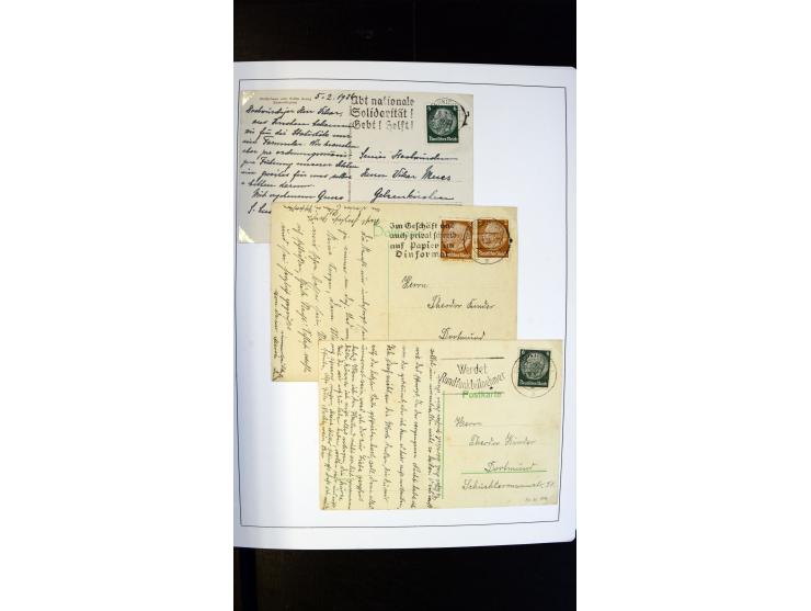 GELSENKIRCHEN: 1860/2000 (ca.), Sammlung ab Preußen in vier Alben, dabei interessante Frankaturen und Stempel, R-Briefe, Luft