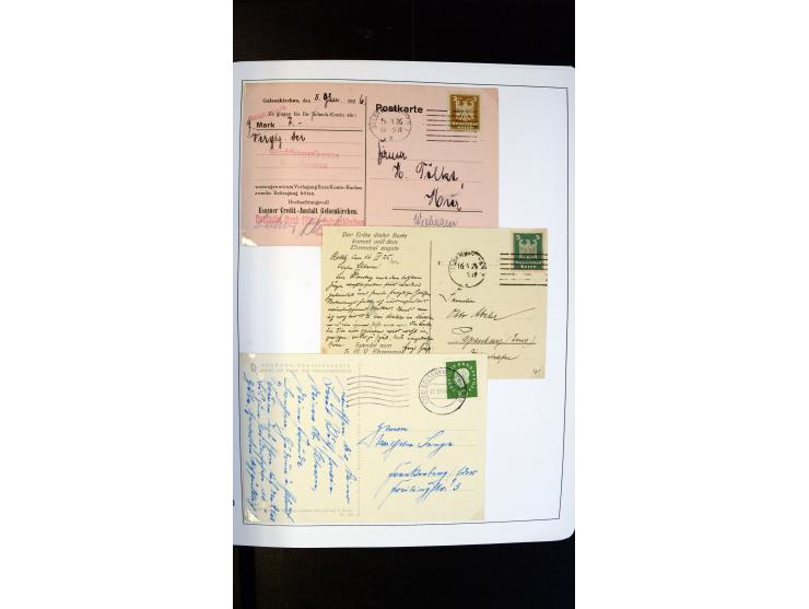 GELSENKIRCHEN: 1860/2000 (ca.), Sammlung ab Preußen in vier Alben, dabei interessante Frankaturen und Stempel, R-Briefe, Luft