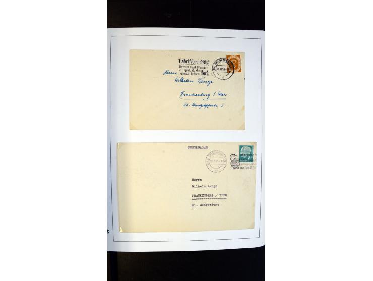 GELSENKIRCHEN: 1860/2000 (ca.), Sammlung ab Preußen in vier Alben, dabei interessante Frankaturen und Stempel, R-Briefe, Luft