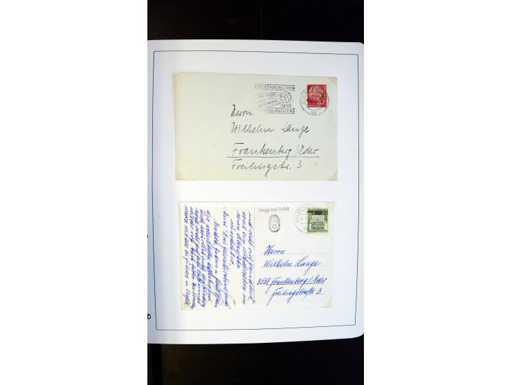 GELSENKIRCHEN: 1860/2000 (ca.), Sammlung ab Preußen in vier Alben, dabei interessante Frankaturen und Stempel, R-Briefe, Luft