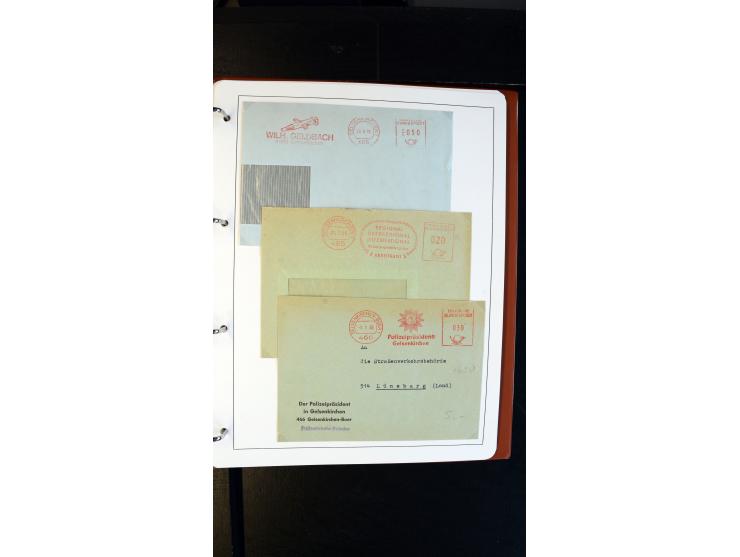 GELSENKIRCHEN: 1860/2000 (ca.), Sammlung ab Preußen in vier Alben, dabei interessante Frankaturen und Stempel, R-Briefe, Luft