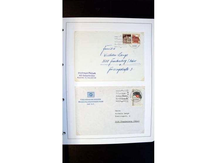 GELSENKIRCHEN: 1860/2000 (ca.), Sammlung ab Preußen in vier Alben, dabei interessante Frankaturen und Stempel, R-Briefe, Luft