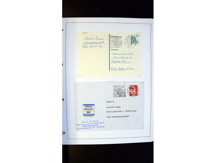 GELSENKIRCHEN: 1860/2000 (ca.), Sammlung ab Preußen in vier Alben, dabei interessante Frankaturen und Stempel, R-Briefe, Luft