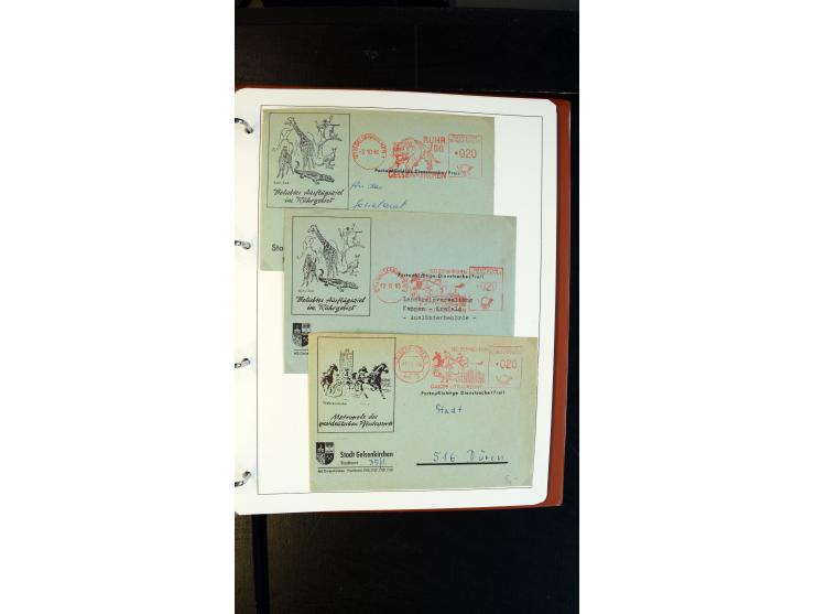 GELSENKIRCHEN: 1860/2000 (ca.), Sammlung ab Preußen in vier Alben, dabei interessante Frankaturen und Stempel, R-Briefe, Luft