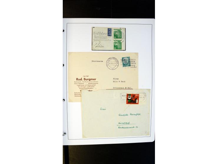 GELSENKIRCHEN: 1860/2000 (ca.), Sammlung ab Preußen in vier Alben, dabei interessante Frankaturen und Stempel, R-Briefe, Luft