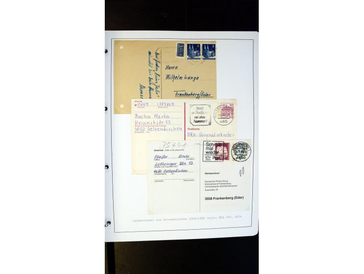 GELSENKIRCHEN: 1860/2000 (ca.), Sammlung ab Preußen in vier Alben, dabei interessante Frankaturen und Stempel, R-Briefe, Luft