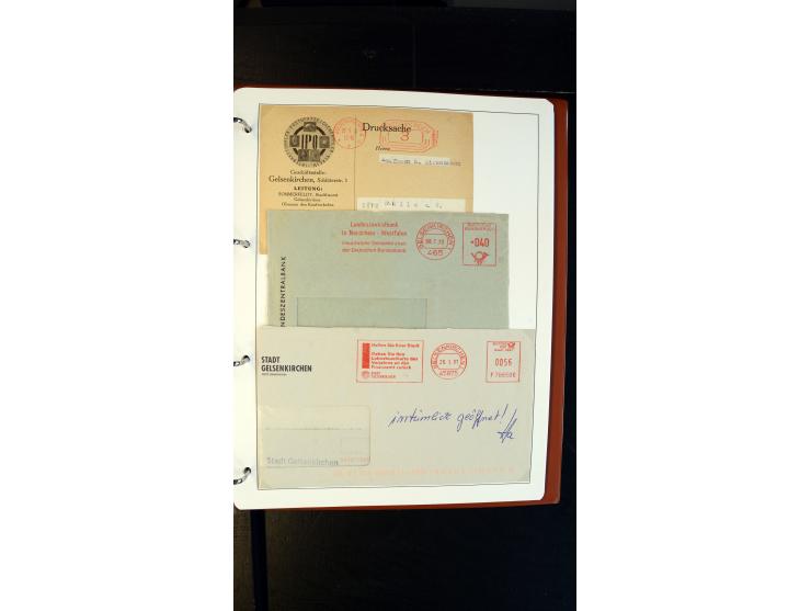 GELSENKIRCHEN: 1860/2000 (ca.), Sammlung ab Preußen in vier Alben, dabei interessante Frankaturen und Stempel, R-Briefe, Luft