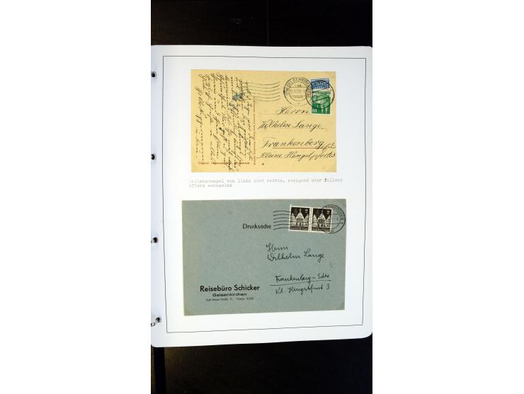 GELSENKIRCHEN: 1860/2000 (ca.), Sammlung ab Preußen in vier Alben, dabei interessante Frankaturen und Stempel, R-Briefe, Luft