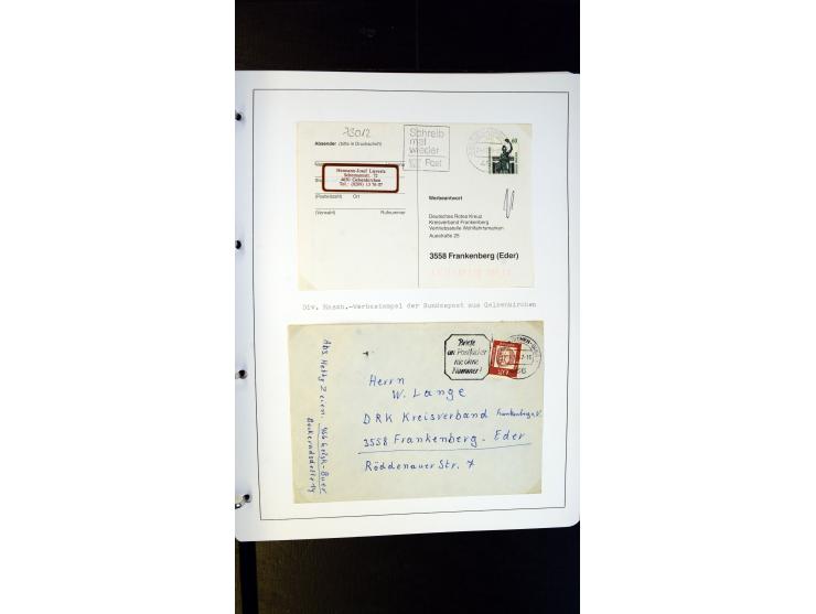 GELSENKIRCHEN: 1860/2000 (ca.), Sammlung ab Preußen in vier Alben, dabei interessante Frankaturen und Stempel, R-Briefe, Luft