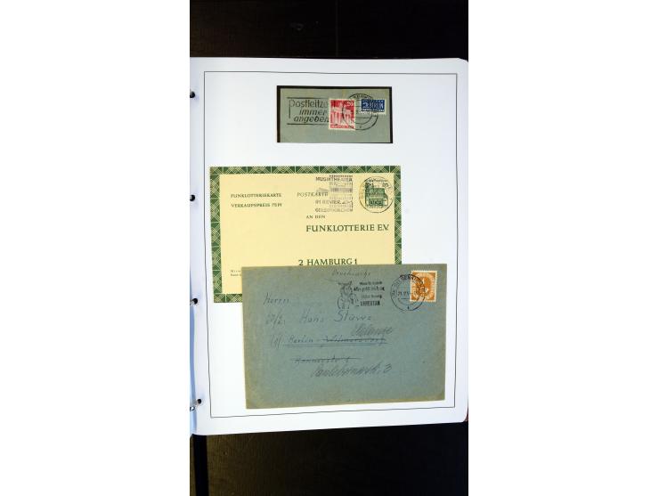 GELSENKIRCHEN: 1860/2000 (ca.), Sammlung ab Preußen in vier Alben, dabei interessante Frankaturen und Stempel, R-Briefe, Luft