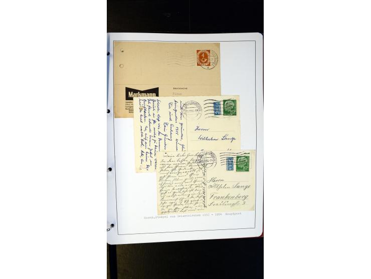 GELSENKIRCHEN: 1860/2000 (ca.), Sammlung ab Preußen in vier Alben, dabei interessante Frankaturen und Stempel, R-Briefe, Luft