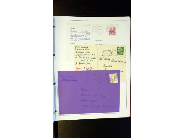 GELSENKIRCHEN: 1860/2000 (ca.), Sammlung ab Preußen in vier Alben, dabei interessante Frankaturen und Stempel, R-Briefe, Luft