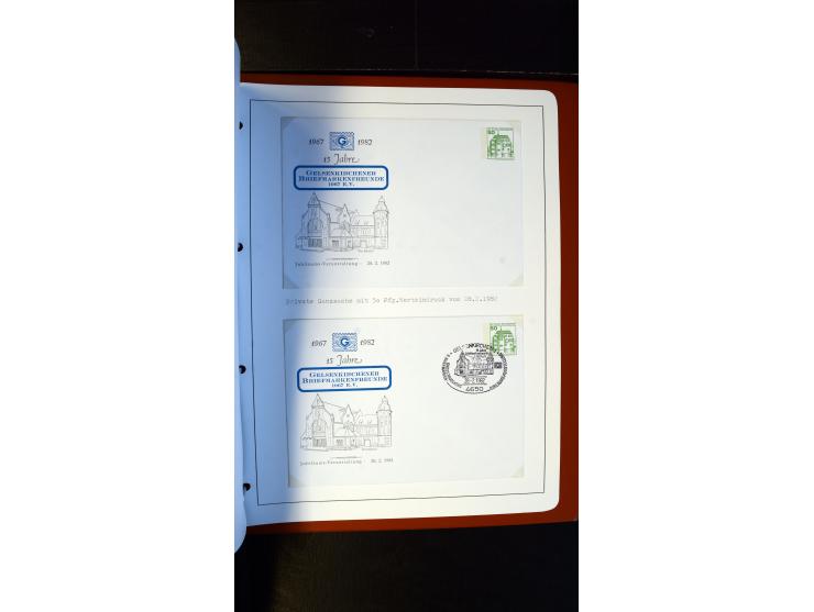 GELSENKIRCHEN: 1860/2000 (ca.), Sammlung ab Preußen in vier Alben, dabei interessante Frankaturen und Stempel, R-Briefe, Luft