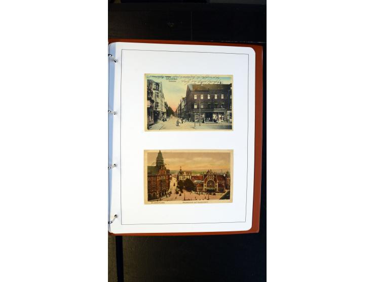 GELSENKIRCHEN: 1860/2000 (ca.), Sammlung ab Preußen in vier Alben, dabei interessante Frankaturen und Stempel, R-Briefe, Luft