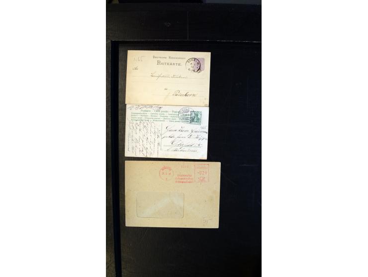 GELSENKIRCHEN: 1860/2000 (ca.), Sammlung ab Preußen in vier Alben, dabei interessante Frankaturen und Stempel, R-Briefe, Luft