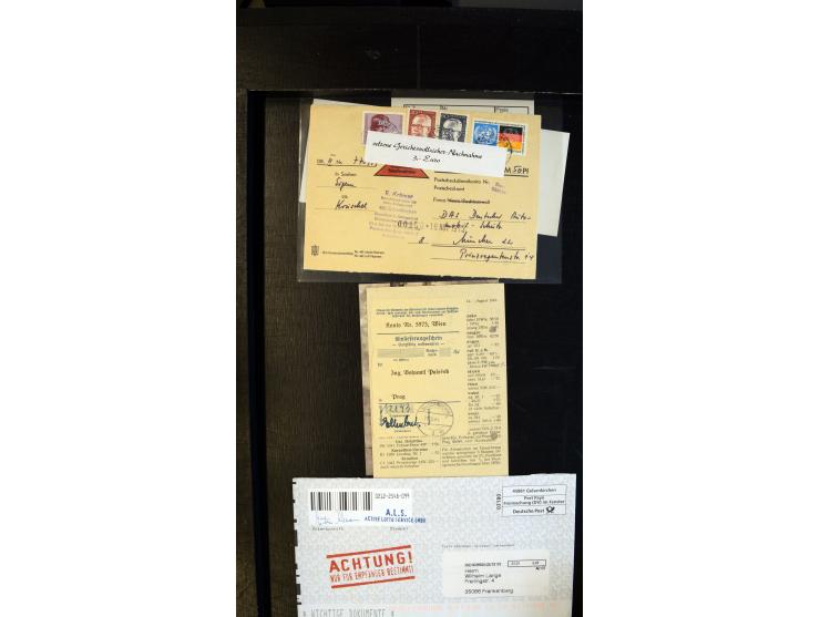 GELSENKIRCHEN: 1860/2000 (ca.), Sammlung ab Preußen in vier Alben, dabei interessante Frankaturen und Stempel, R-Briefe, Luft