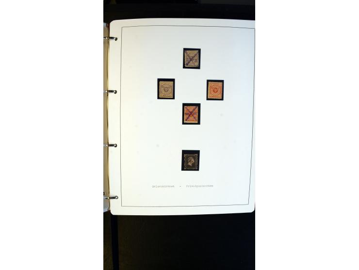 GELSENKIRCHEN: 1860/2000 (ca.), Sammlung ab Preußen in vier Alben, dabei interessante Frankaturen und Stempel, R-Briefe, Luft