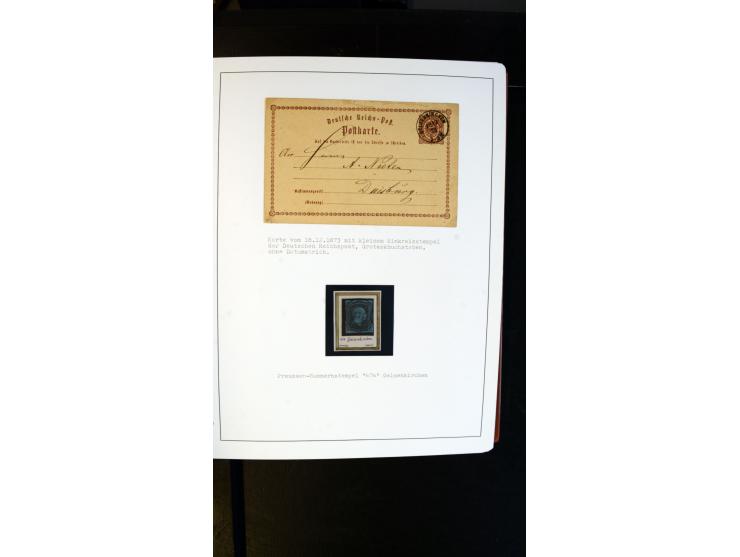 GELSENKIRCHEN: 1860/2000 (ca.), Sammlung ab Preußen in vier Alben, dabei interessante Frankaturen und Stempel, R-Briefe, Luft