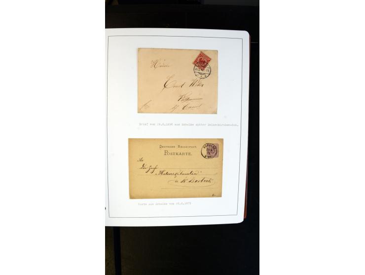GELSENKIRCHEN: 1860/2000 (ca.), Sammlung ab Preußen in vier Alben, dabei interessante Frankaturen und Stempel, R-Briefe, Luft