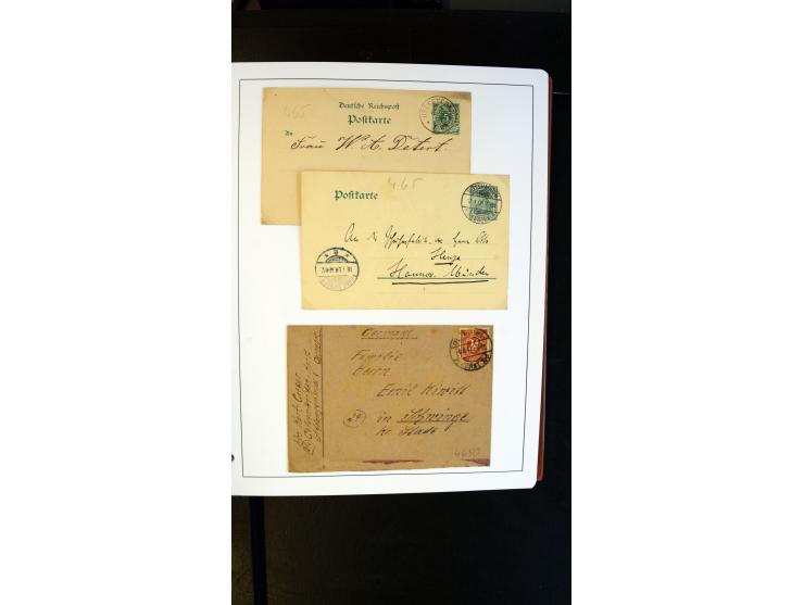 GELSENKIRCHEN: 1860/2000 (ca.), Sammlung ab Preußen in vier Alben, dabei interessante Frankaturen und Stempel, R-Briefe, Luft