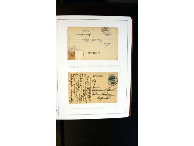 GELSENKIRCHEN: 1860/2000 (ca.), Sammlung ab Preußen in vier Alben, dabei interessante Frankaturen und Stempel, R-Briefe, Luft