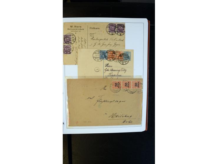 GELSENKIRCHEN: 1860/2000 (ca.), Sammlung ab Preußen in vier Alben, dabei interessante Frankaturen und Stempel, R-Briefe, Luft