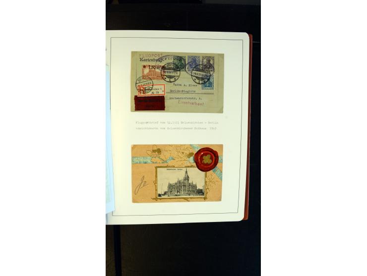 GELSENKIRCHEN: 1860/2000 (ca.), Sammlung ab Preußen in vier Alben, dabei interessante Frankaturen und Stempel, R-Briefe, Luft