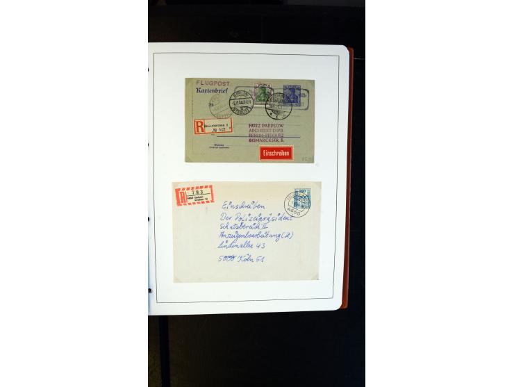 GELSENKIRCHEN: 1860/2000 (ca.), Sammlung ab Preußen in vier Alben, dabei interessante Frankaturen und Stempel, R-Briefe, Luft