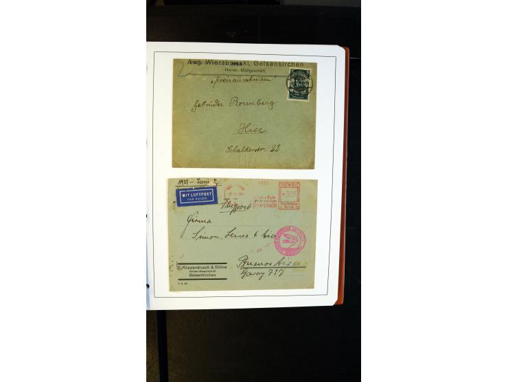 GELSENKIRCHEN: 1860/2000 (ca.), Sammlung ab Preußen in vier Alben, dabei interessante Frankaturen und Stempel, R-Briefe, Luft