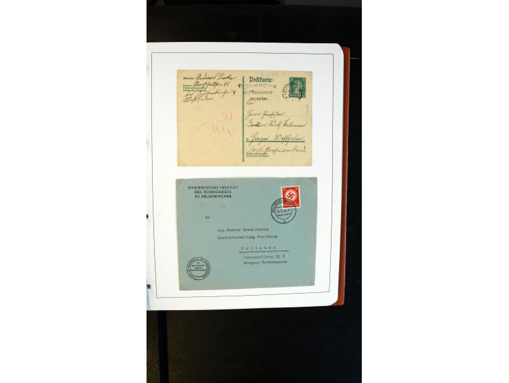 GELSENKIRCHEN: 1860/2000 (ca.), Sammlung ab Preußen in vier Alben, dabei interessante Frankaturen und Stempel, R-Briefe, Luft