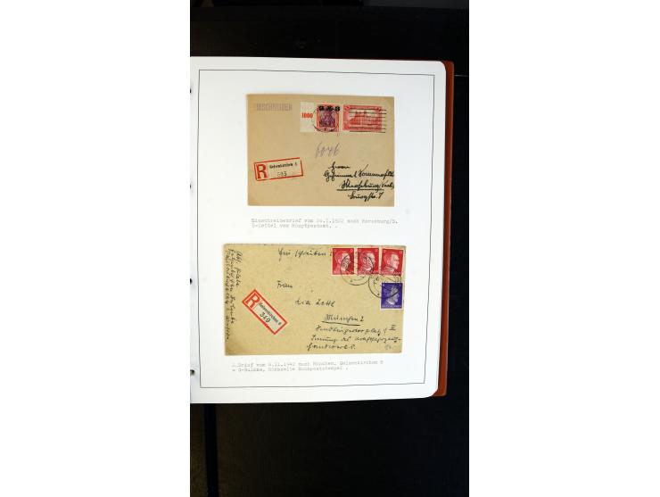 GELSENKIRCHEN: 1860/2000 (ca.), Sammlung ab Preußen in vier Alben, dabei interessante Frankaturen und Stempel, R-Briefe, Luft