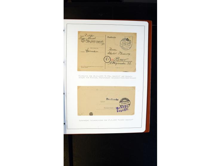 GELSENKIRCHEN: 1860/2000 (ca.), Sammlung ab Preußen in vier Alben, dabei interessante Frankaturen und Stempel, R-Briefe, Luft