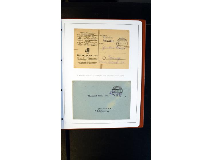 GELSENKIRCHEN: 1860/2000 (ca.), Sammlung ab Preußen in vier Alben, dabei interessante Frankaturen und Stempel, R-Briefe, Luft