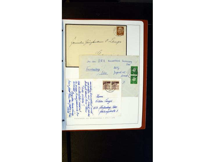 GELSENKIRCHEN: 1860/2000 (ca.), Sammlung ab Preußen in vier Alben, dabei interessante Frankaturen und Stempel, R-Briefe, Luft