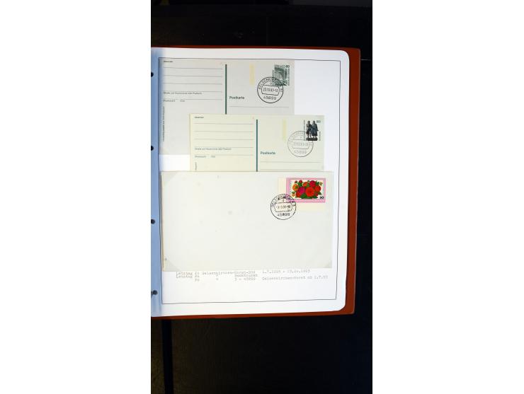 GELSENKIRCHEN: 1860/2000 (ca.), Sammlung ab Preußen in vier Alben, dabei interessante Frankaturen und Stempel, R-Briefe, Luft